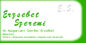 erzsebet szeremi business card